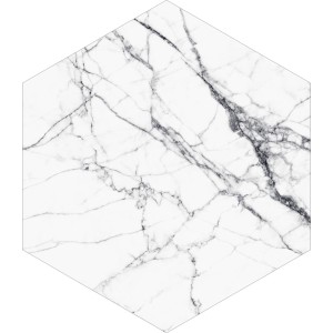 ESTAhome Wandtattoo in Marmor-Optik, schwarz-weiß, 140x161cm. Dekoratives Wandtattoo für Wohnraum.