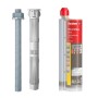 Fischer Montageset für 2-schaliges Mauerwerk mit Gewindestange, Siebhülse und Mörtel.