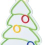 LED-Neonlicht Weihnachtsbaum, 29,5x42cm, Multicolor, 238 LEDs, auf weißem Sockel.