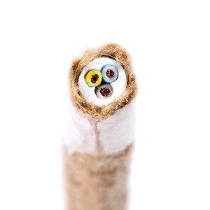 Orion Lightstyle Textilkabel Leinen/Jute, 3-adrig, Meterware für Lampen.