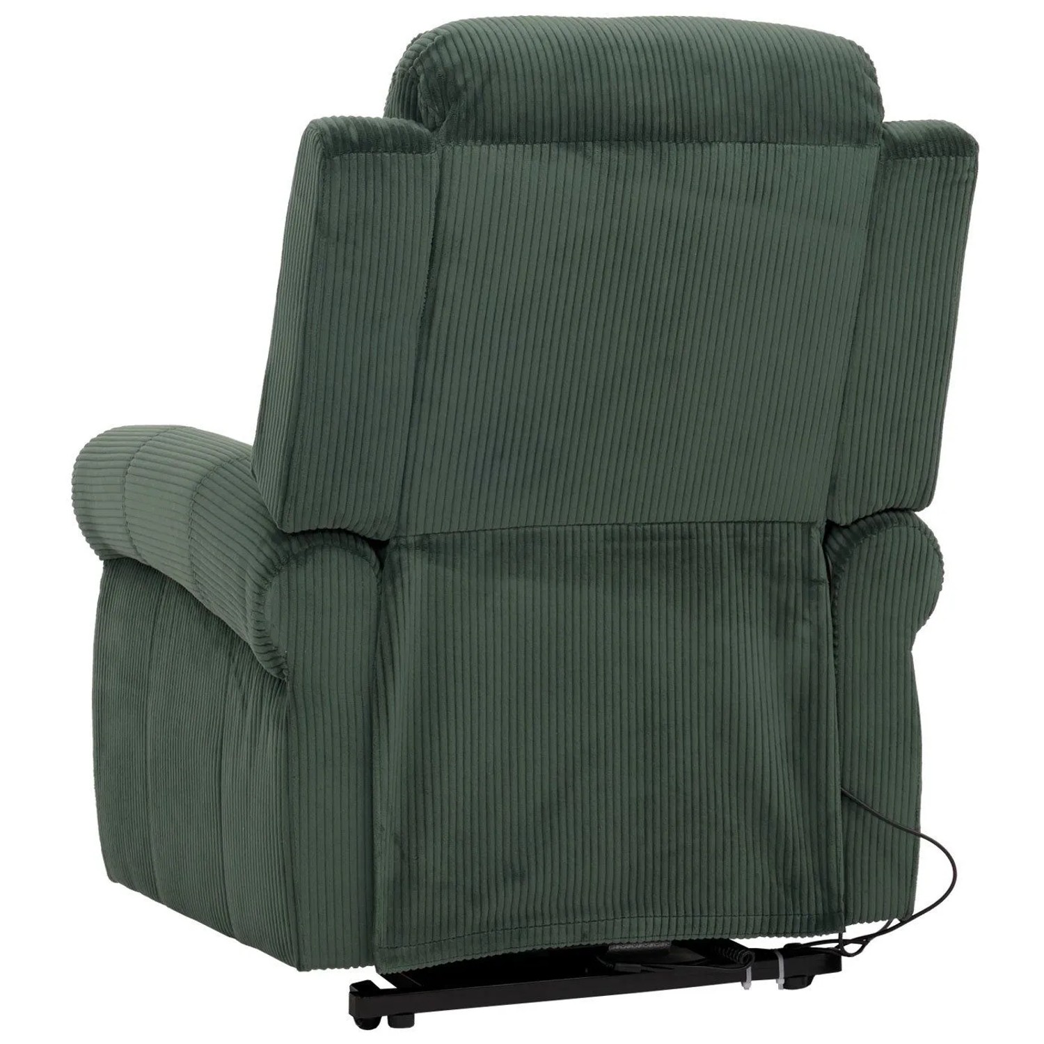 Berlinlodge Massage-Fernsehsessel HxBxT 138x86x168 cm Sitzhöhe 49 cm Liegefunktion Aufstehhilfe Massage Heizfunktion Stoff Cord Grün Massagesessel_5