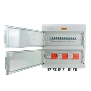FM-Solar DC-Anschlussbox mit Überspannungsschutz und Leitungstrennschalter für Solaranlagen.