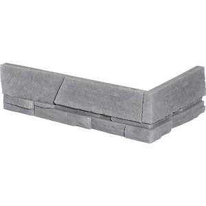 Stegu Madera Verblender Ecke in Grau aus Beton für Innen & Außen.