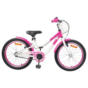 vidaXL Kinderfahrrad Mit Stützrädern 18 Zoll für 5-7 Jahre Alt Rosa 42009595