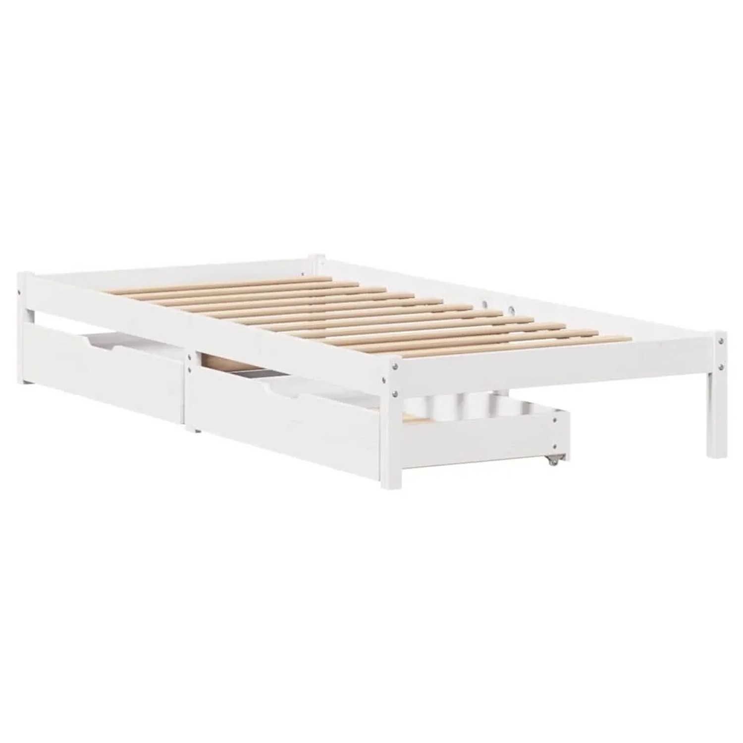 vidaXL Massivholzbett ohne Matratze Weiß 75x190 cm Kiefernholz 3301421 günstig online kaufen