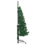 Grüner, künstlicher Eck-Weihnachtsbaum, 120 cm hoch, ideal für kleine Räume.