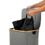 Relaxdays Pfandflaschen Sammelbehälter Baumwolle EVA Bambus Schwarz Mit Deckel 100 l 70 cm x 42 cm x 34 cm 1,3 kg_5