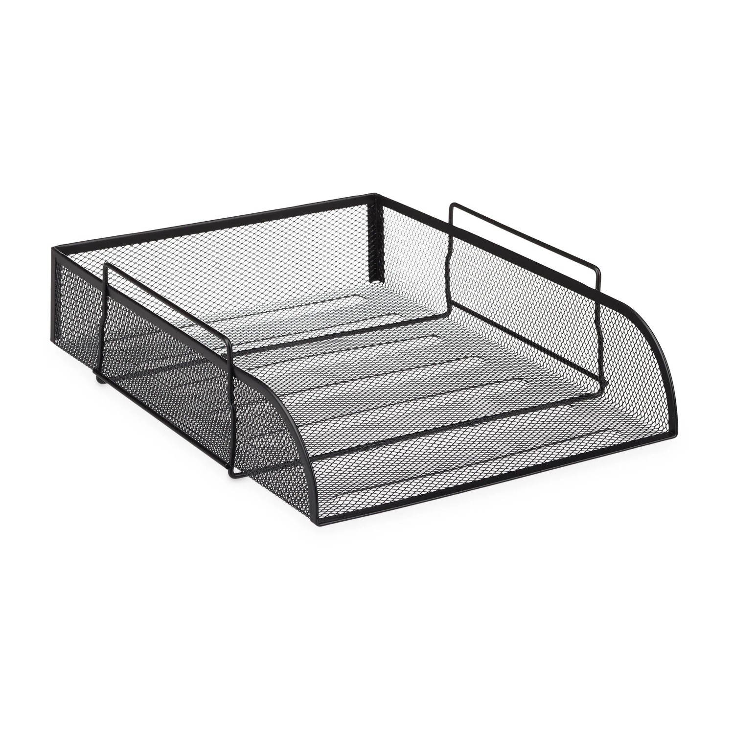 Relaxdays Dokumentenablage Metall Schwarz Stapelbar 8,5 cm x 26 cm x 33,5 cm 0,36 kg