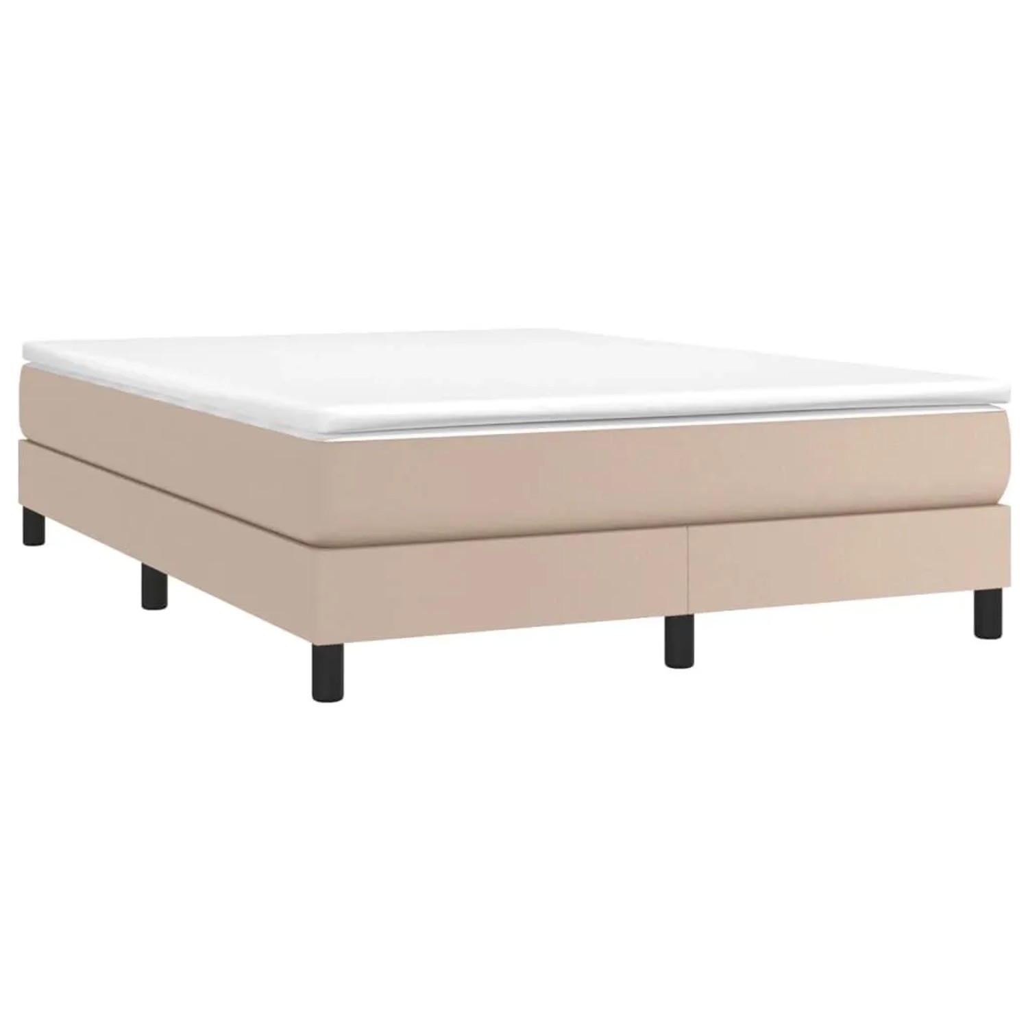 vidaXL Boxspringbett Matratze Cappuccino-Braun 140x190cm Kunstleder 3144260 günstig online kaufen