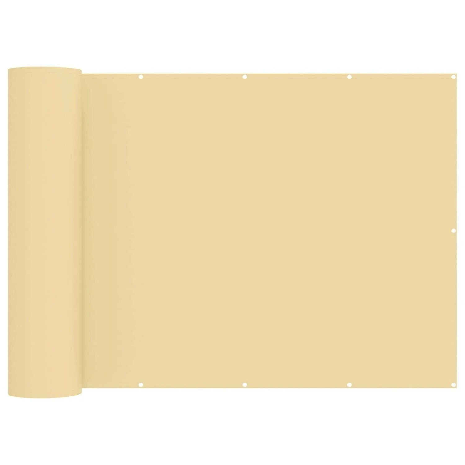 vidaXL Balkon-Sichtschutz 1,2 x 25 m Stoff mit PU-Beschichtung Beige 42036768