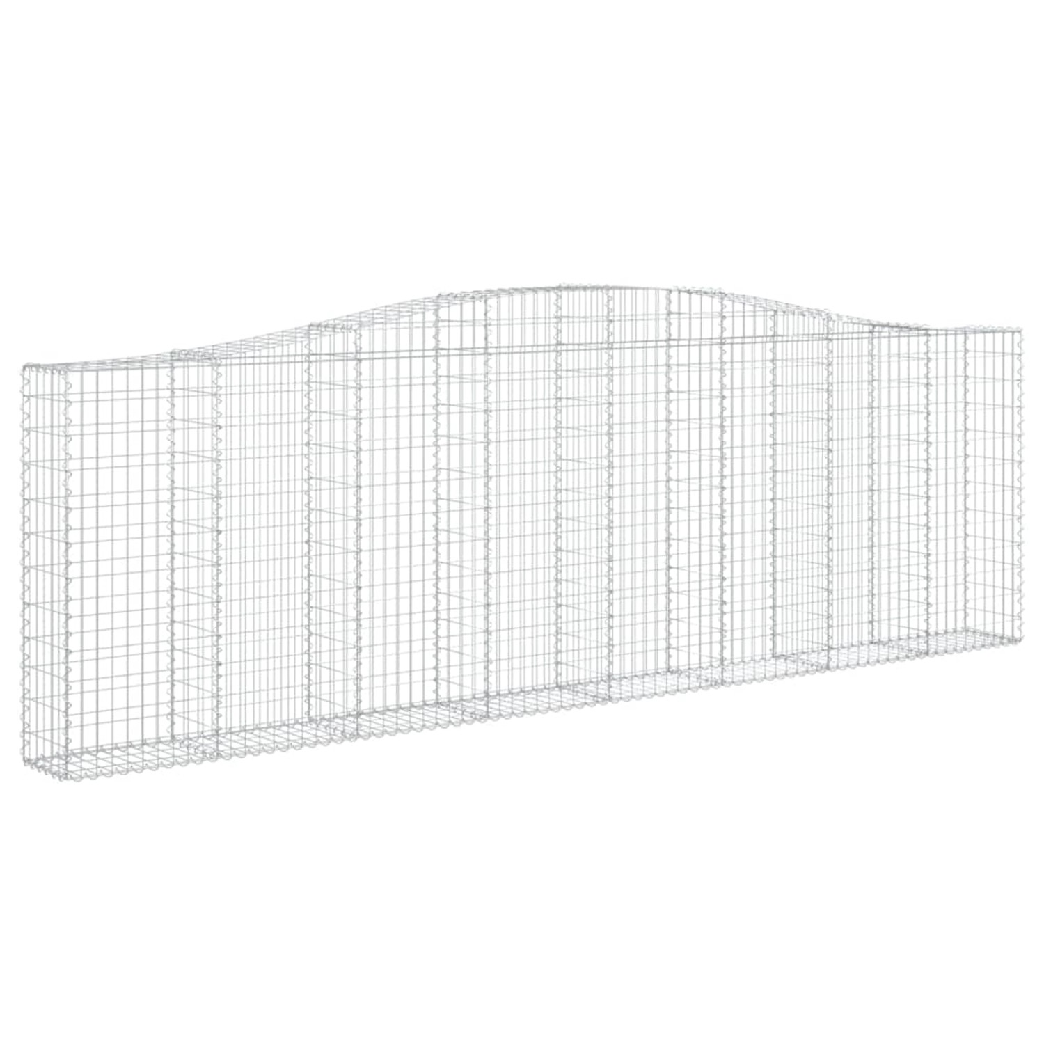 vidaXL Gabionen mit Hochbogen 7 Stk 400x30x120/140cm Eisen 1562487