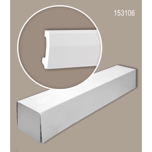 PROFHOME Sockelleisten Set, 12 weiße Zierleisten (24 m), Zubehör für Paneele.