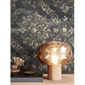 Newroom Vliestapete Milan Black Ornament Barock FSC®