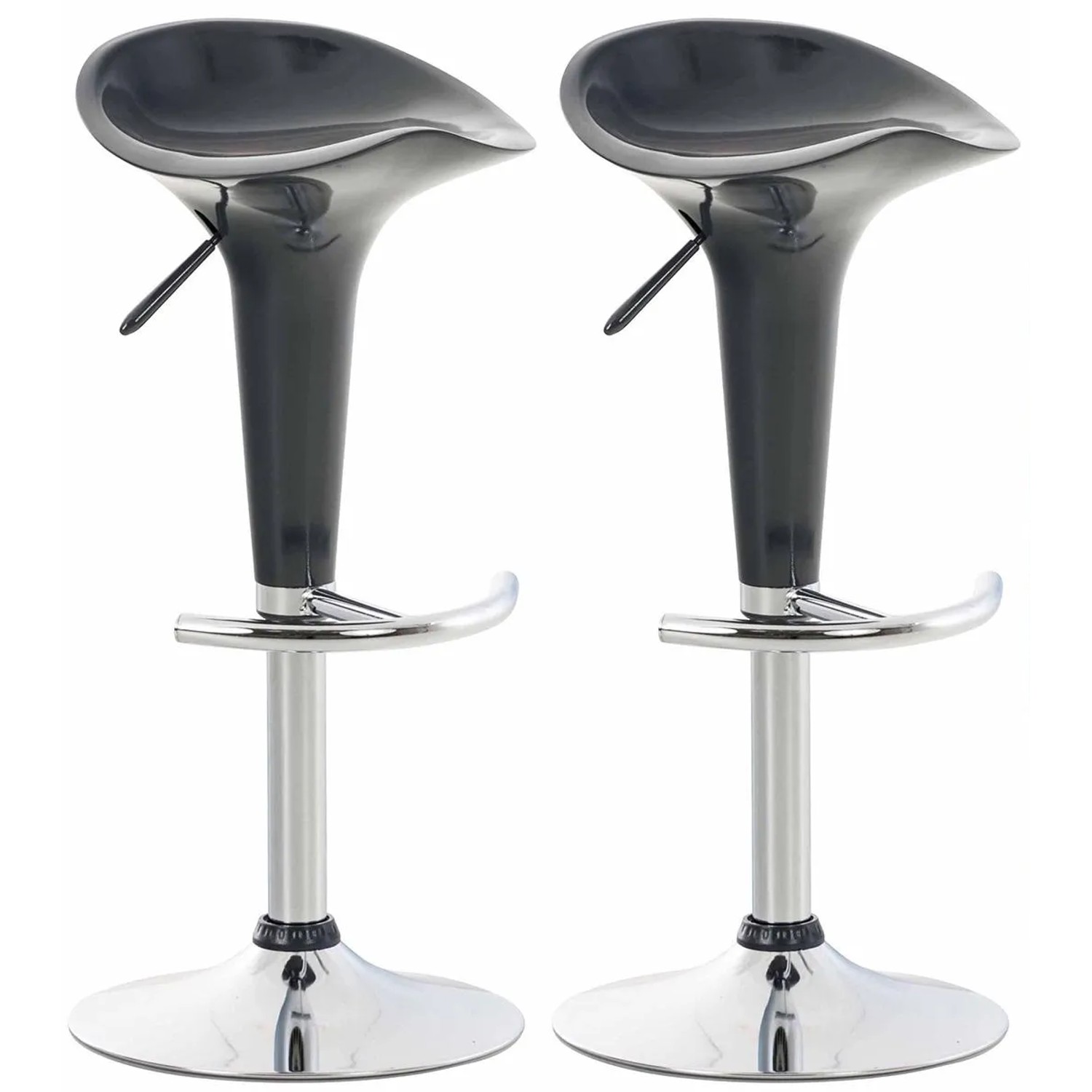CLP 2er Set Barhocker Saddle Grau