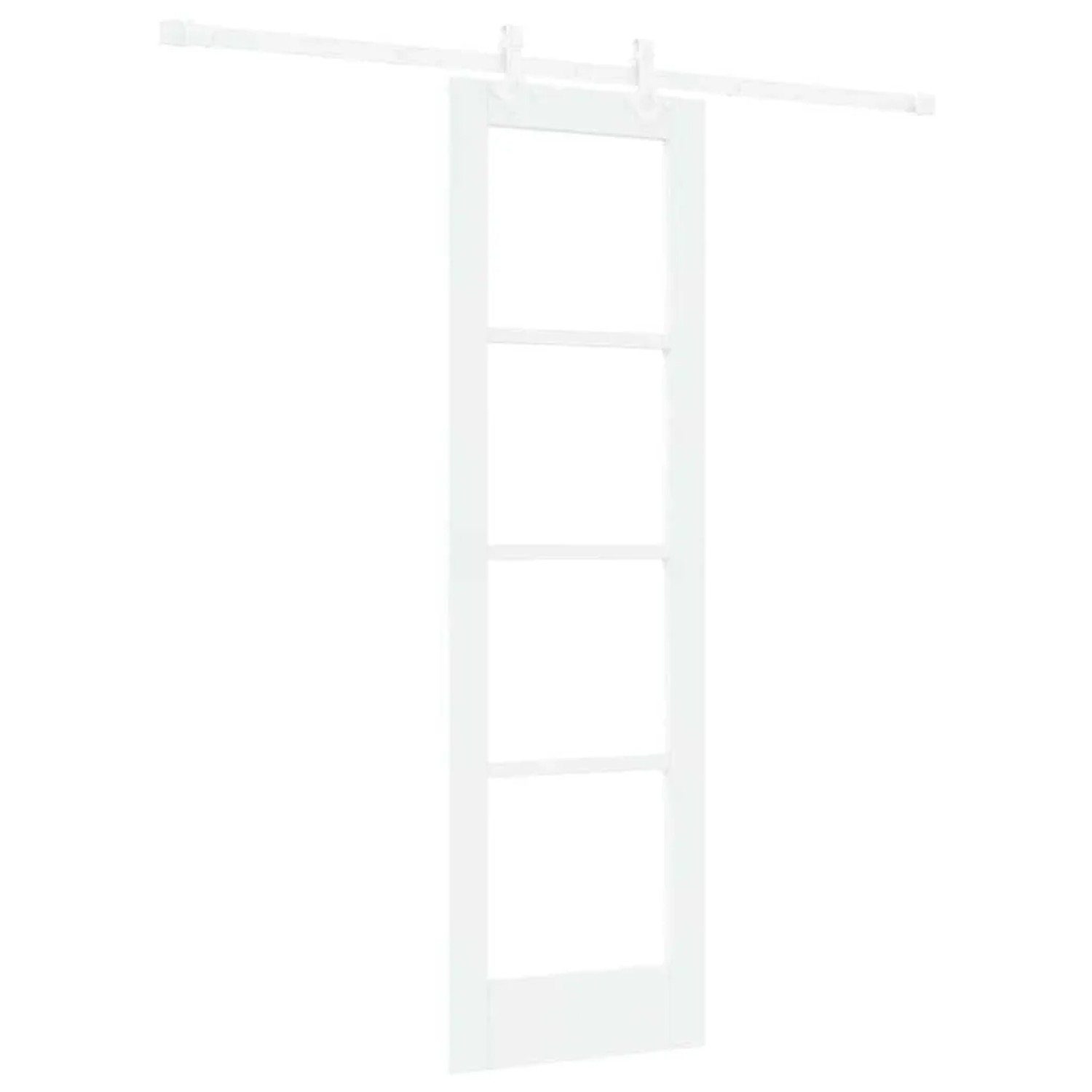 vidaXL Schiebetür Weiß 61 x 198,5 cm Massivholz Kiefer und Glas 3332210