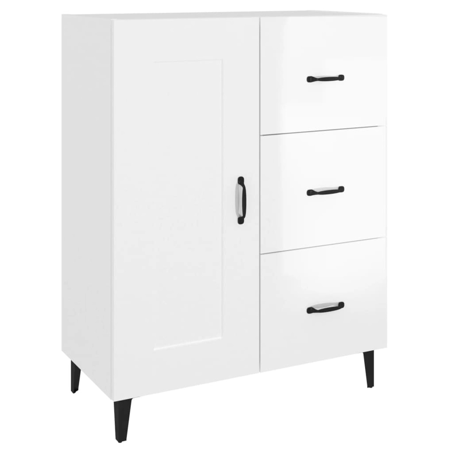 vidaXL Sideboard Hochglanz-Weiß 69,5x34x90 cm Holzwerkstoff 812237 günstig online kaufen