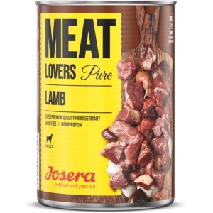 Josera Hunde-Nassfutter Meat Lovers Pure Lamb, Dose mit Lammfleisch.