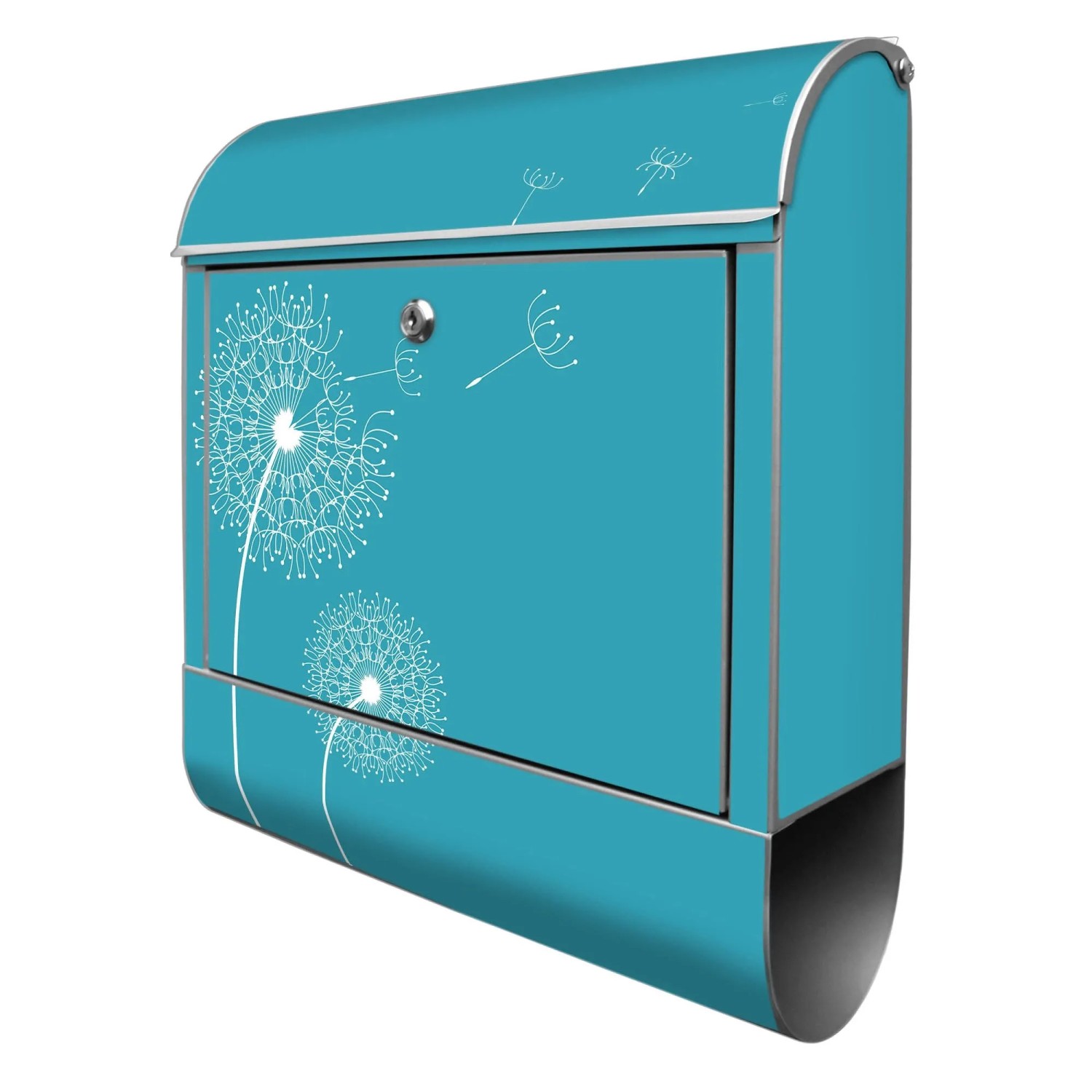 Banjado Design Briefkasten Silber Pulverbeschichtet 39x47x14cm 2 Schlüssel günstig online kaufen