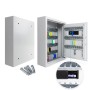 KARAT Schlüsseltresor mit Elektronikschloss, weiß, mit Schlüsselanhängern und Befestigungsmaterial.