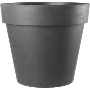 Anthrazitfarbener Deroma Pflanztopf „Like“ 58 cm mit Rollen.