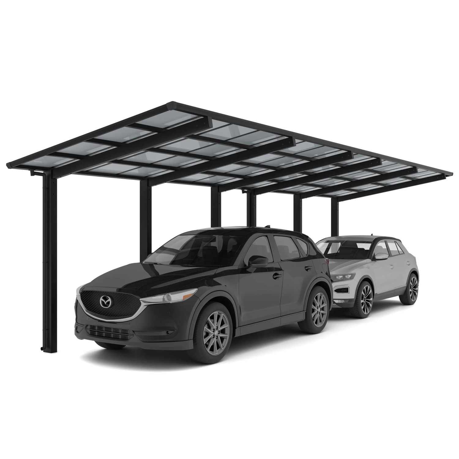 Ximax Alu Doppelcarport Linea Tandem Typ 110 Schwarz 273 x 983cm Sonderfert günstig online kaufen