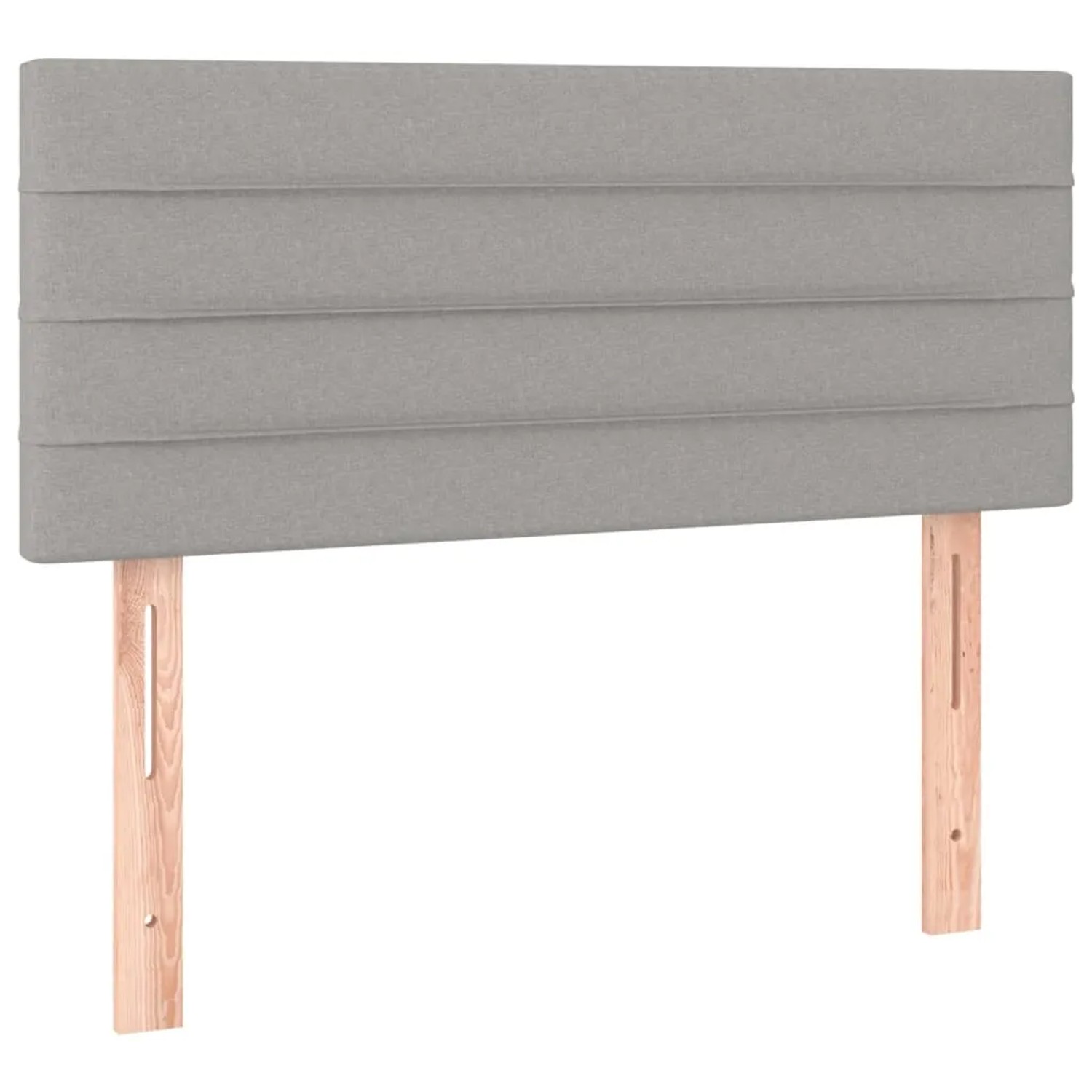 Boxspringbett Kopfteil, hellgrauer Stoff, 100x200 cm. Bett Zubehör für erholsamen Schlaf.