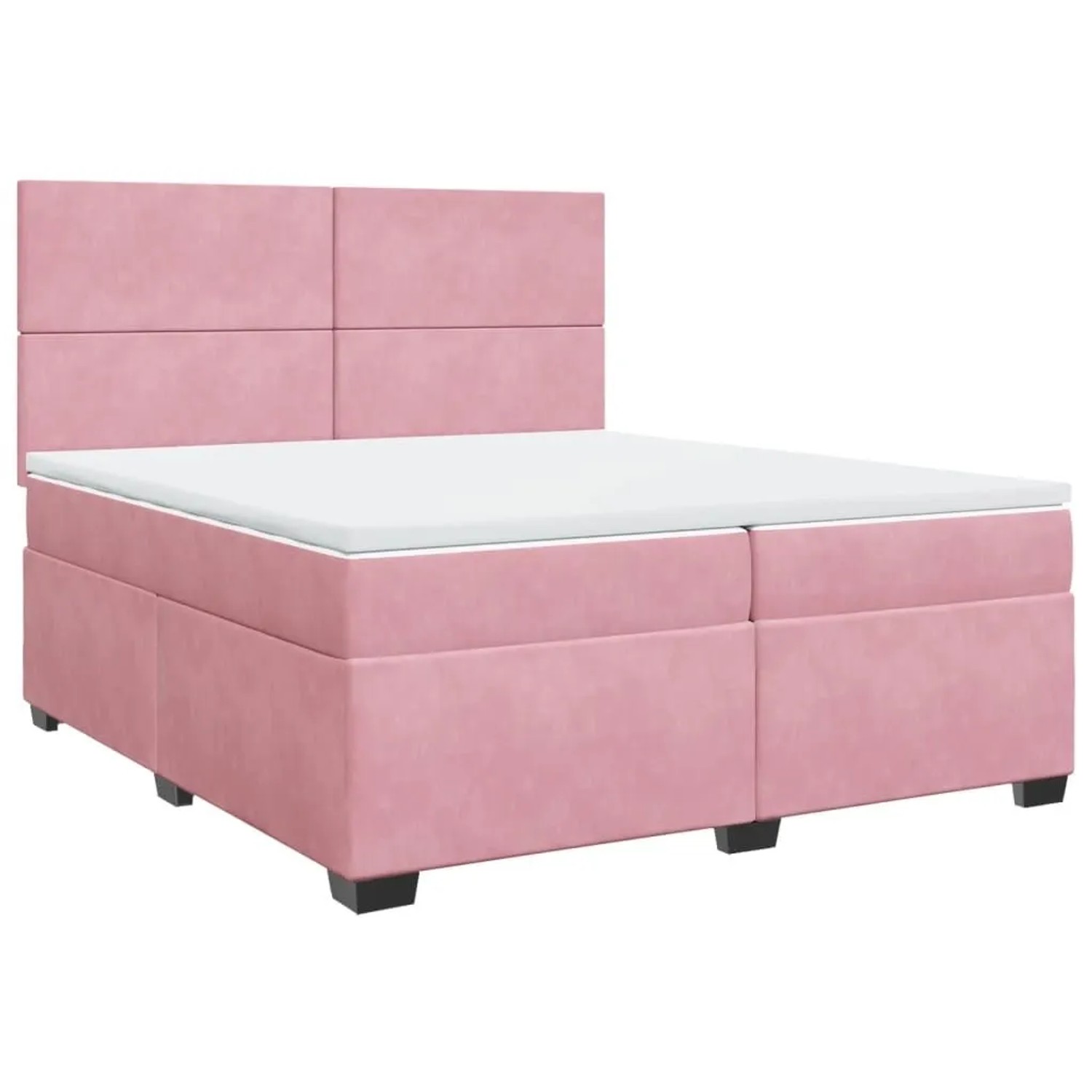 vidaXL Boxspringbett mit Matratze Rosa 200x200 cm Samt 3293301 günstig online kaufen