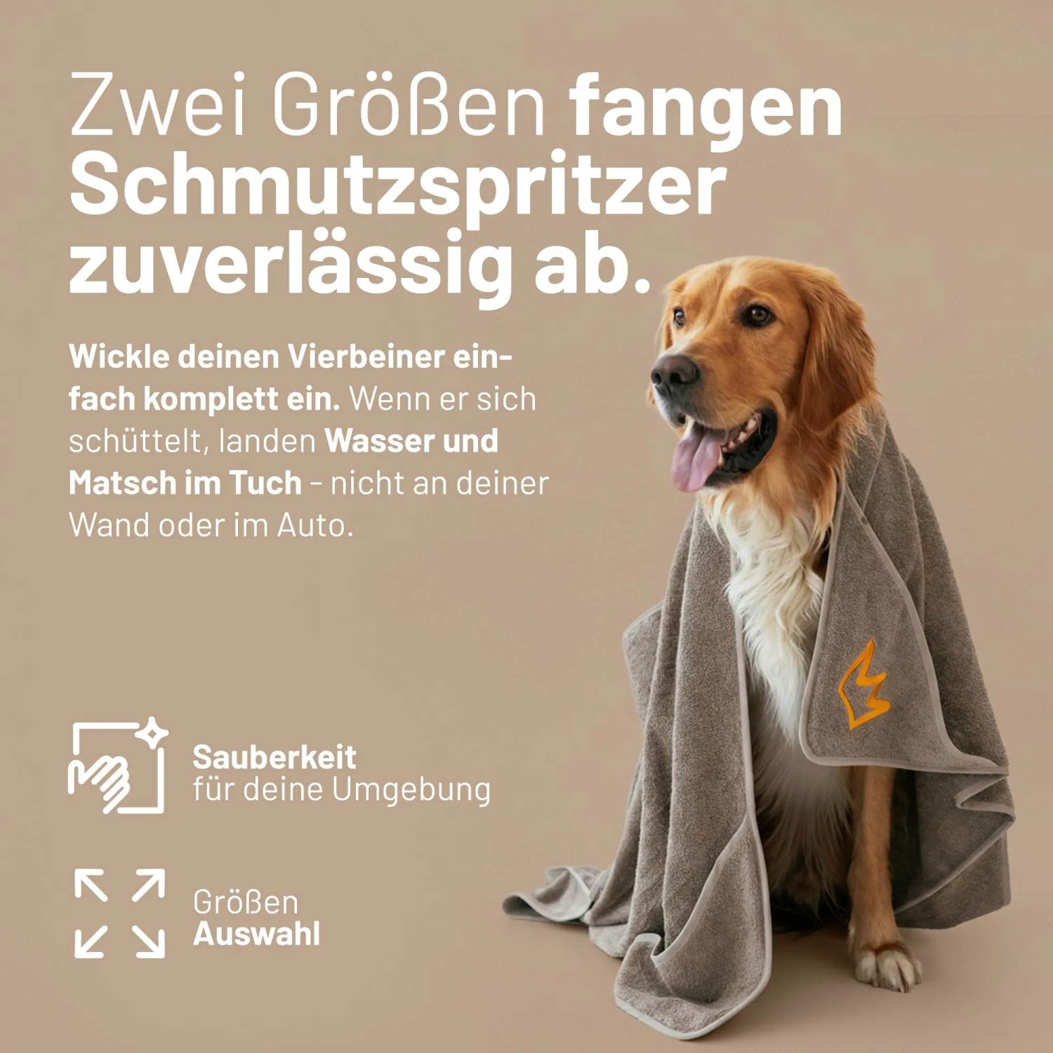 Rudelkönig Hundehandtuch L 75 x 130 cm Baumwolle 400 Gsm Saugstark_7