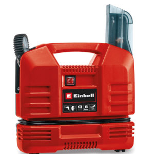 Einhell Koffer-Kompressor TC-AC 190, ölfreier Kompressor im roten Gehäuse mit Tragegriff.