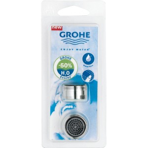 Grohe QuickFix Laminar-Strahlregler 2er-Set M24x1 für Armaturen, Chrom.
