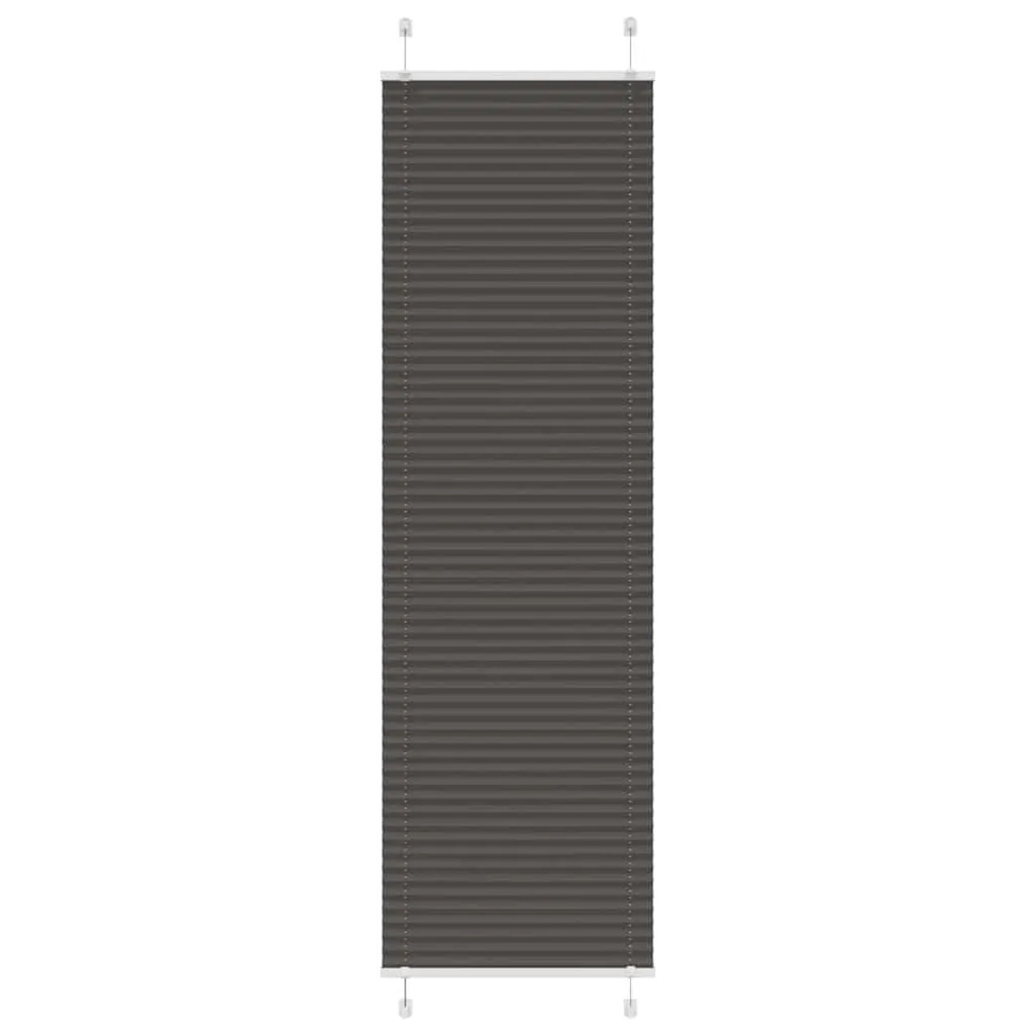 vidaXL Plissee Schwarz 55x200 cm Stoffbreite 54,4 cm Polyester 4015151 günstig online kaufen