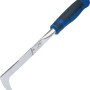 LUX Handfugenreiniger Comfort mit blau-schwarzem Griff und gebogener Edelstahlklinge.