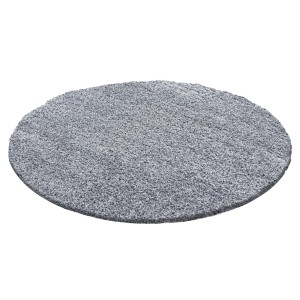 Ayyildiz Hochflorteppich Life 1500 Hellgrau Ø 120 cm