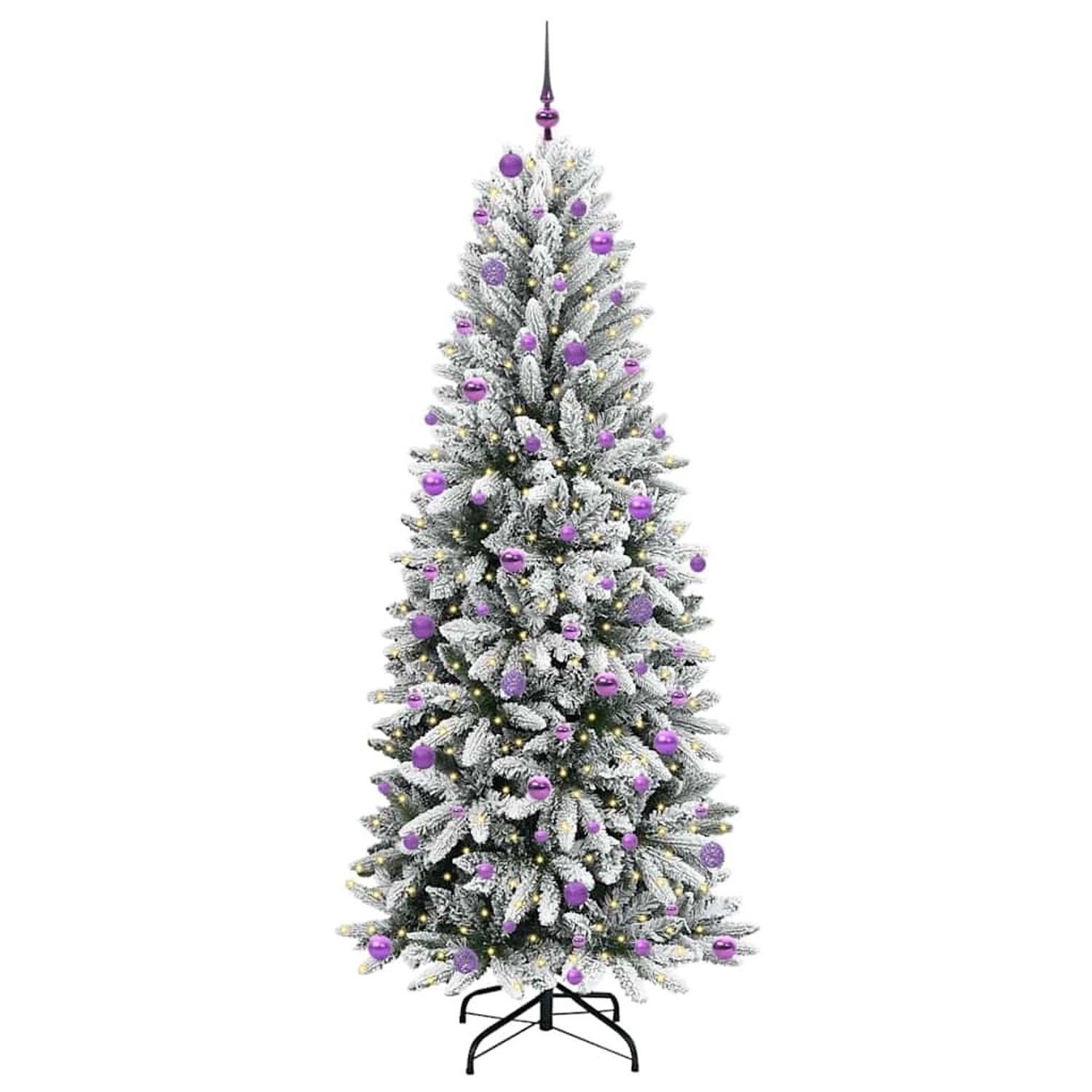 vidaXL Künstlicher Weihnachtsbaum mit 300 LEDs Weiß 93 x 93 x 240 cm 3396075