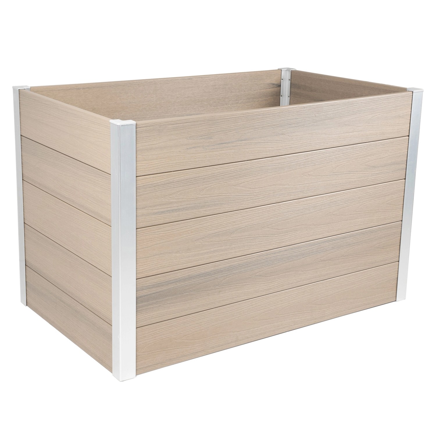 Dobar Hochbeet WPC 115 cm x 70 cm x 75 cm Silbergrau