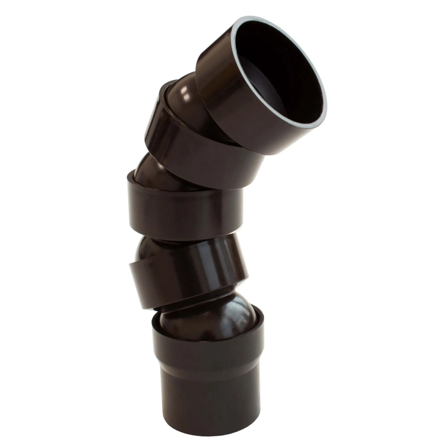 Inefa Flexibler Rohrbogen PVC 4x DN 50 67-90 Grad Bogenstück Dunkelbraun