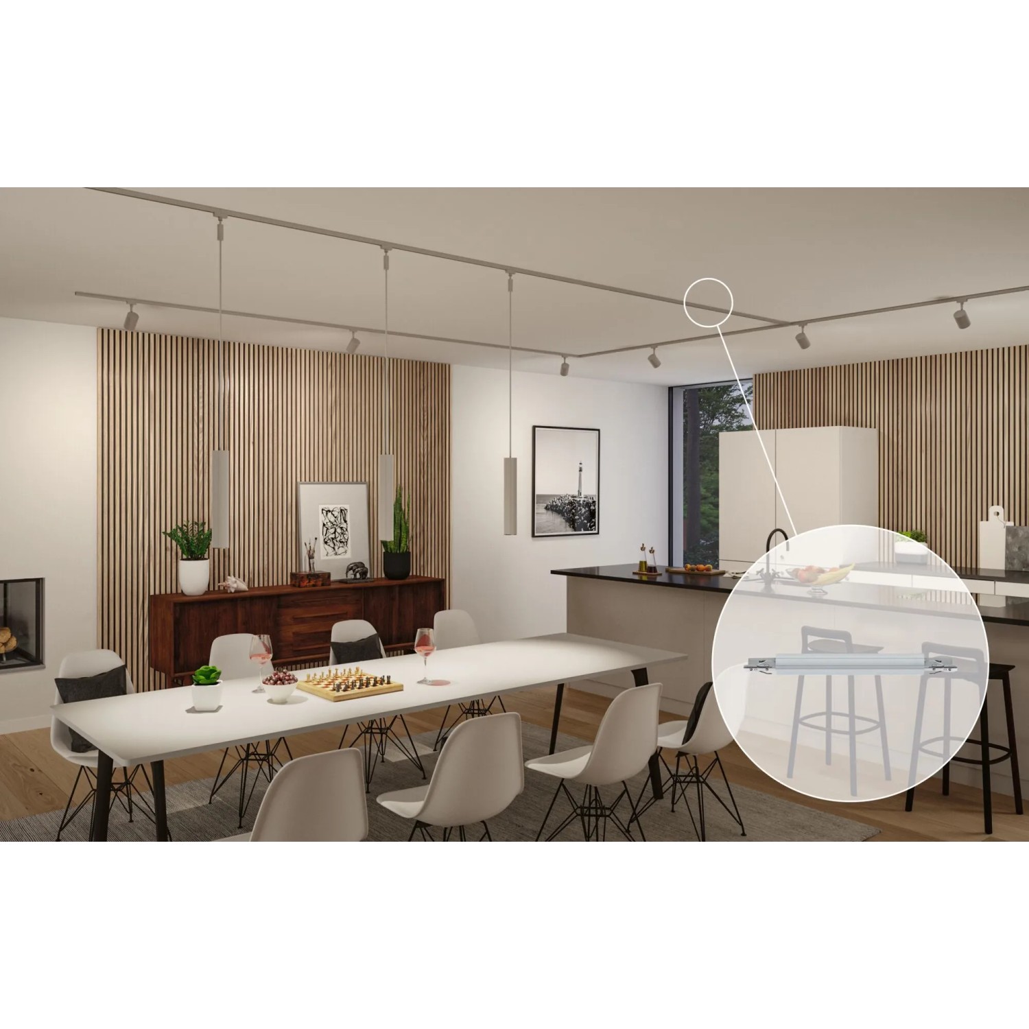 Paulmann URail Schienenadapter Zigbee 3.0 Chrom Matt, dimmbar, als Verbinder im LED-Schienensystem.