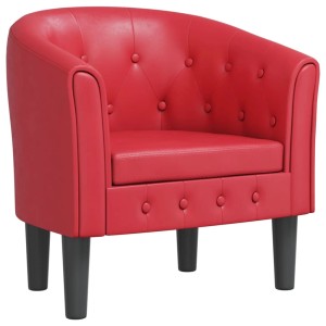 vidaXL Clubsessel Rot Kunstleder 356462