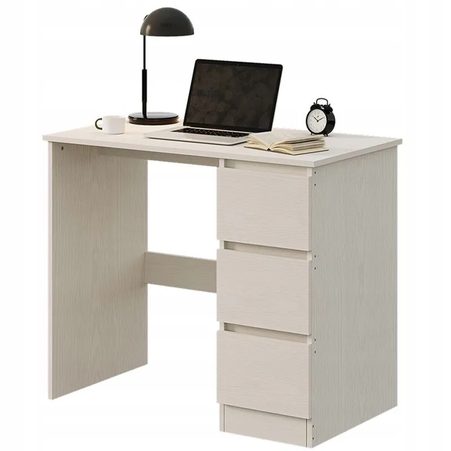 Rebiko Computertisch Weiß Modern Für Jugendliche Mit Schubladen Loft 90 Cm