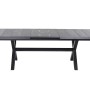 Ausziehbarer, rechteckiger Gartentisch Sincro Wood Grey von Siena Garden, 100x260 cm.