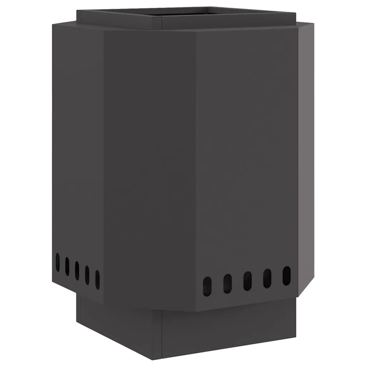 vidaXL Rauchfreier Feuerkorb Schwarz 38 x 38 x 51 cm Stahl 858978