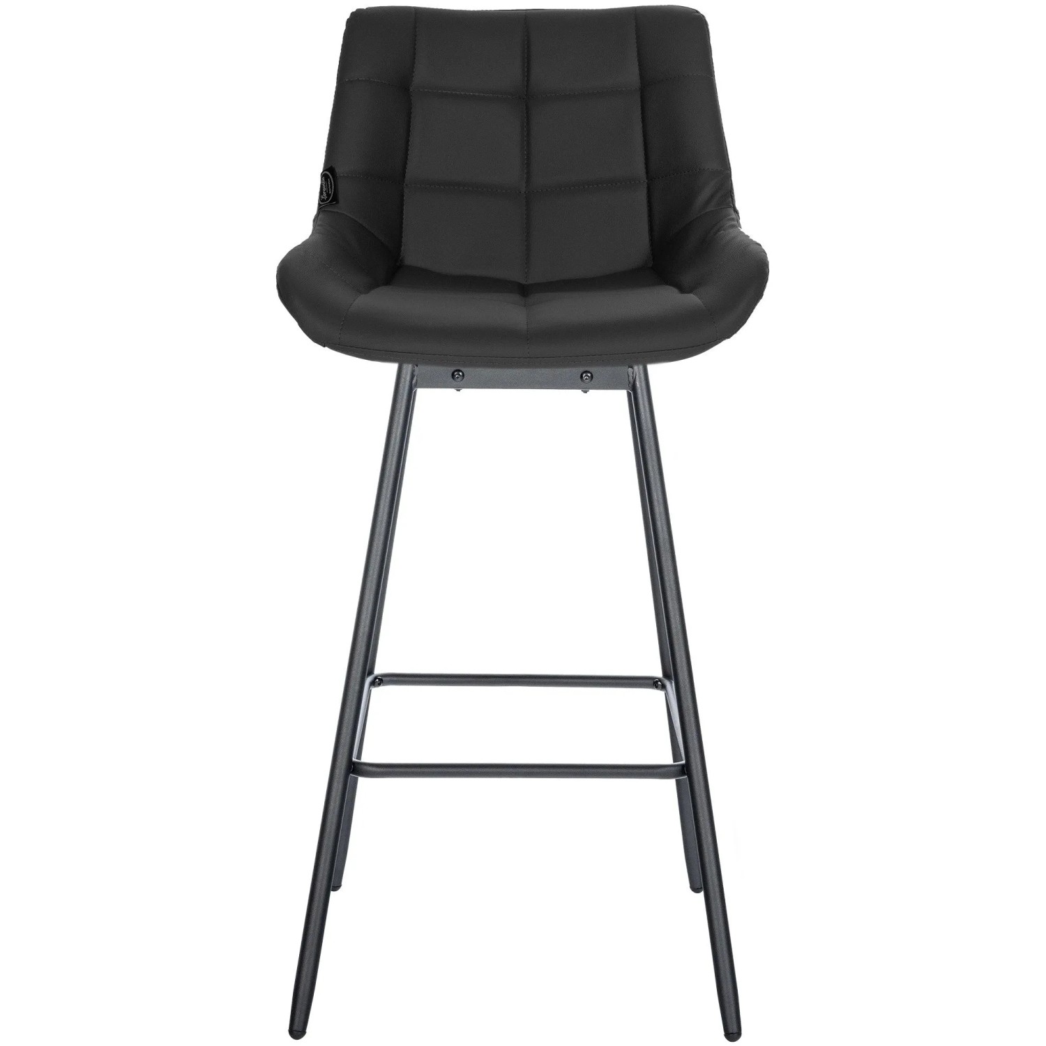 DELUKE 4er Set Barhocker VISEN Kunstleder Schwarz 49x56x105cm Barstuhl Mit Lehne Drehbar Tresenhocker Tresenstuhl
