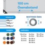 Detailaufnahme Karat Abdeckplane 240 g/m², 4 x 6 m, weiße Schutzplane mit Ösen, wasserdicht.