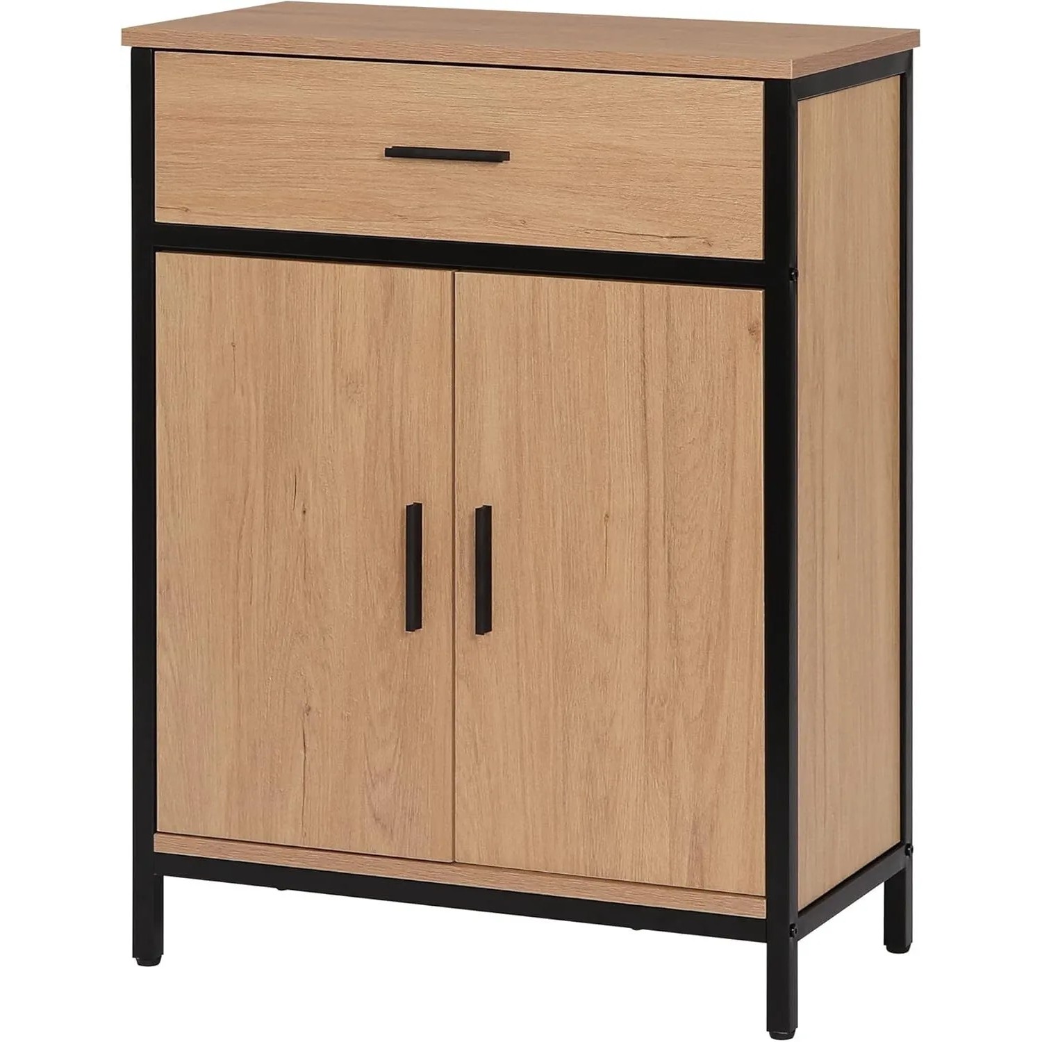 EUGAD Beistellschrank mit Verstellbarem Regal 1 Schublade 2 Türen 60x80x30cm