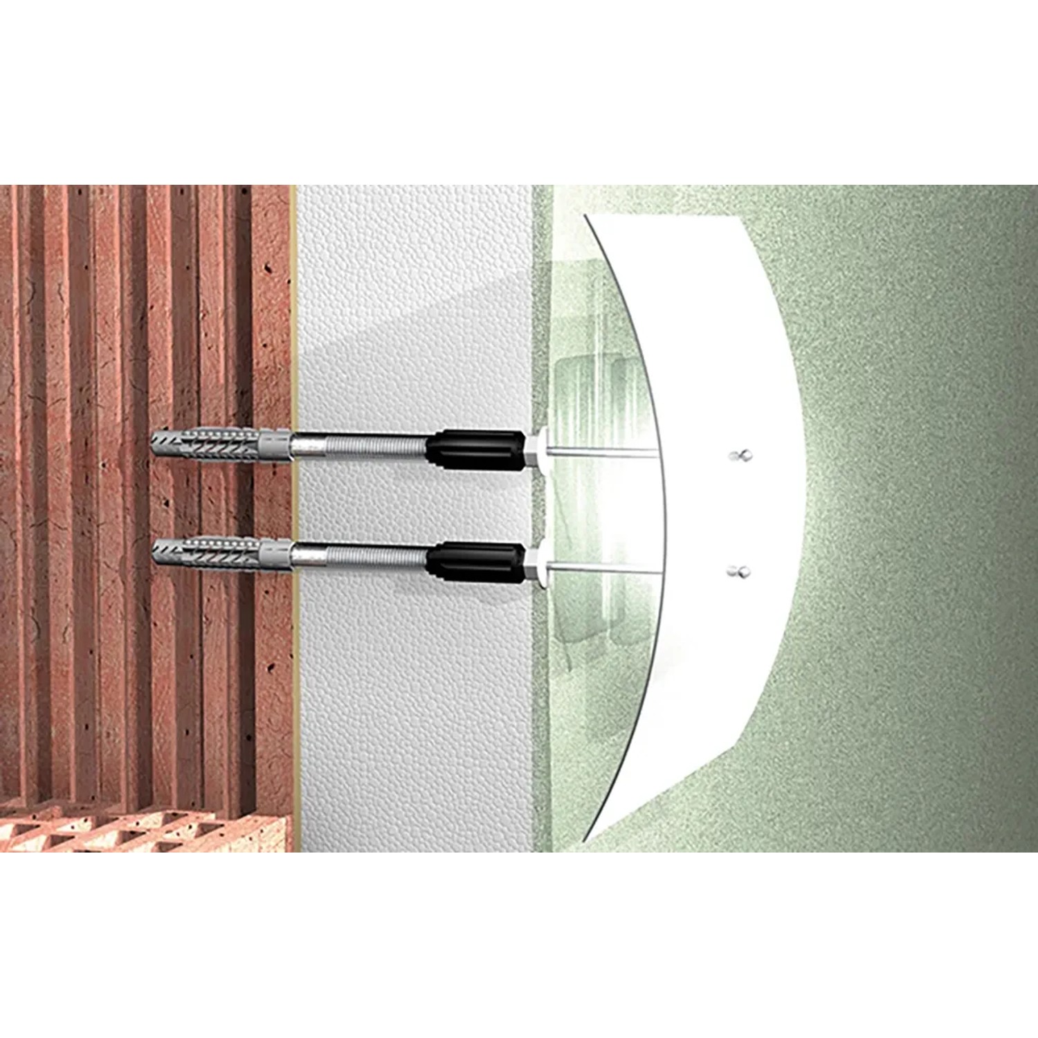 Fischer Thermax 10/140 Dübel zur wärmebrückenfreien Befestigung in gedämmten Fassaden, 2 Stück.