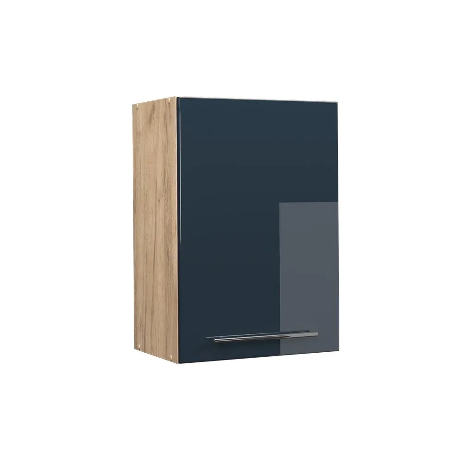 Vicco Hängeschrank Fame-Line DunkelBlau Hochglanz Goldkraft Eiche 50 cm