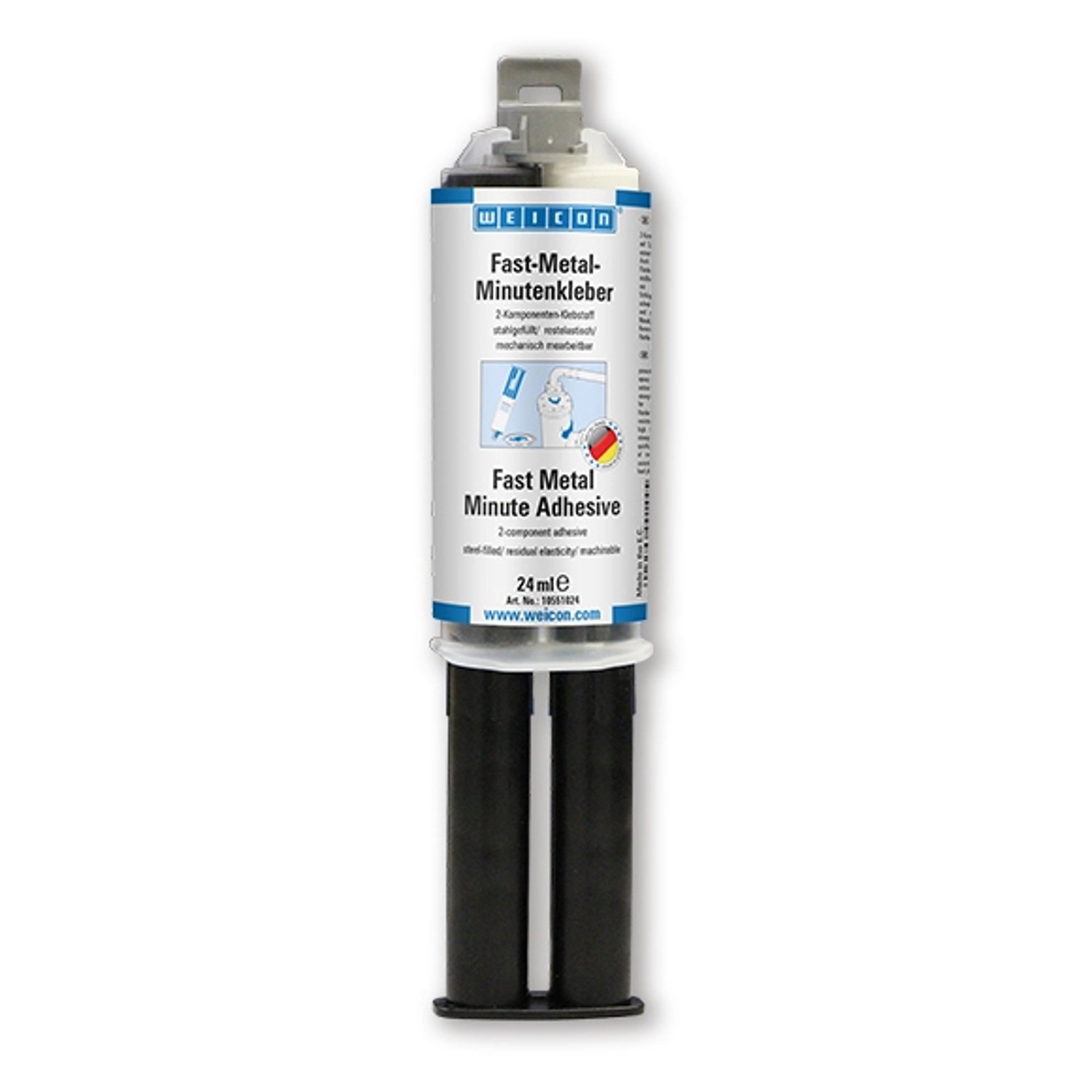 Thumbnail - WEICON Fast-Metal Minutenkleber 24 ml DE/EN