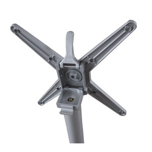 DELUKE Tischgestell TARA, 4-Fuß, Aluminium Silberoptik, Detailansicht