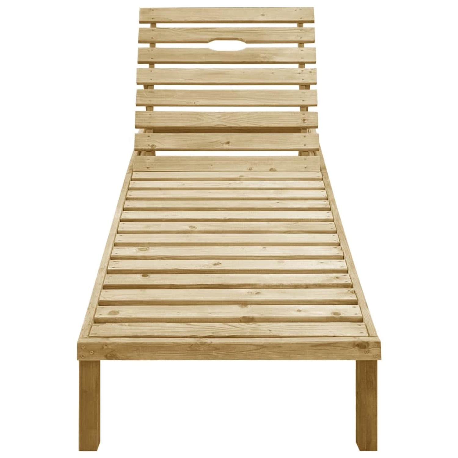vidaXL Sonnenliege mit Creme Auflage 198 x 68 x  28-75  cm Imprägniertes Kiefernholz