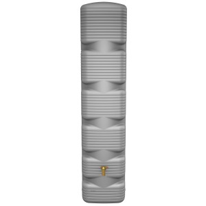 4rain Wandtank Quadro 270 l in Betongrau mit Auslaufhahn für die Regenwassernutzung.